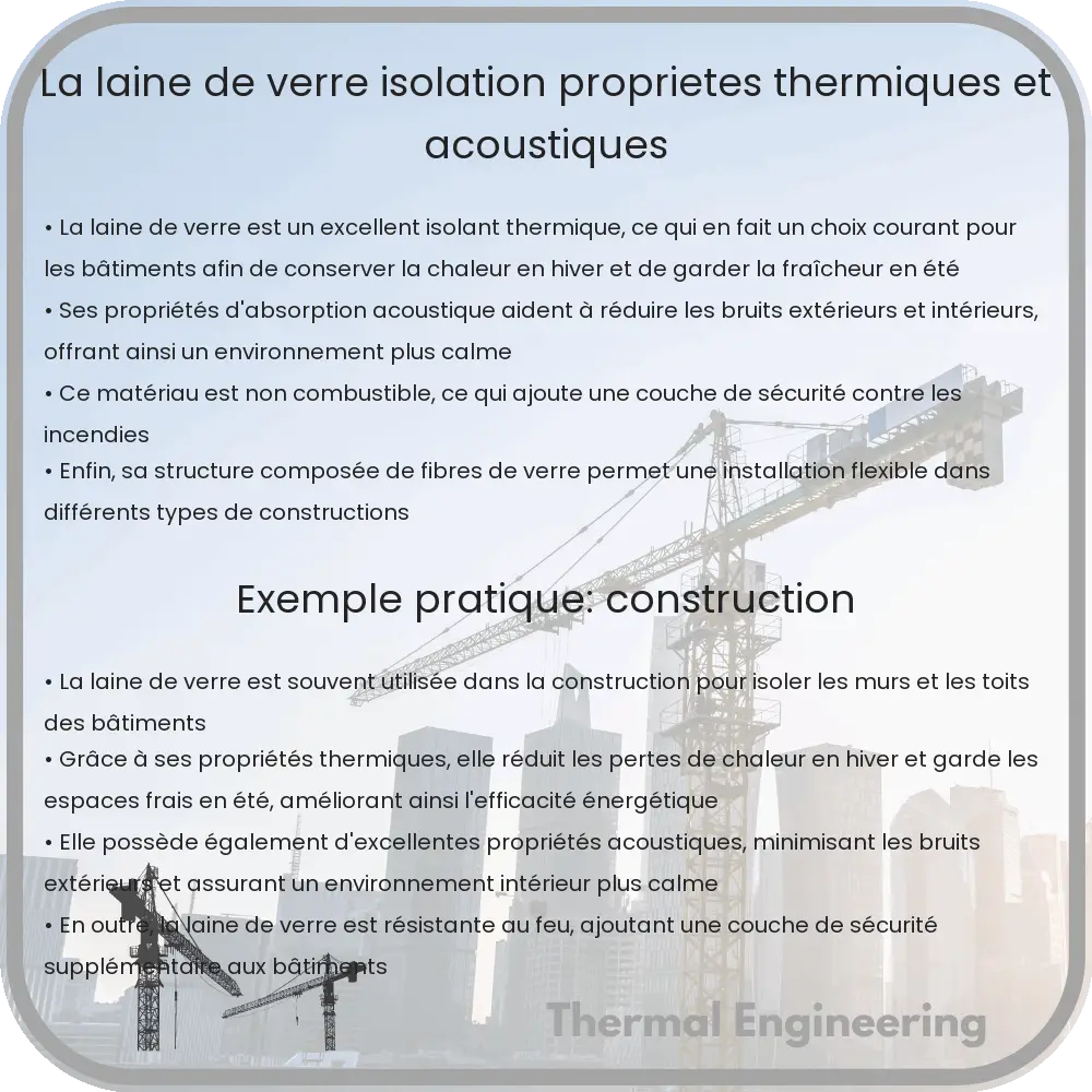 La Laine de Verre : Isolation, Propriétés Thermiques et Acoustiques