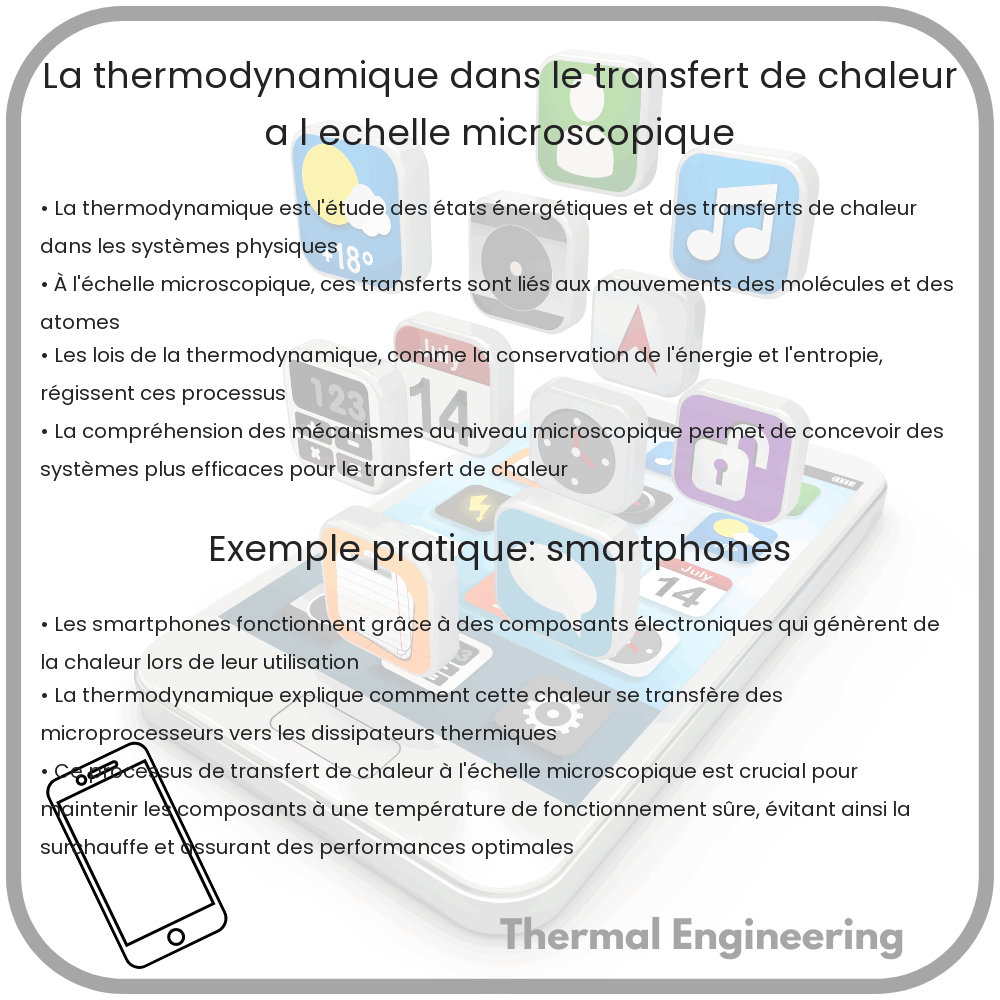 La thermodynamique dans le transfert de chaleur à l'échelle microscopique