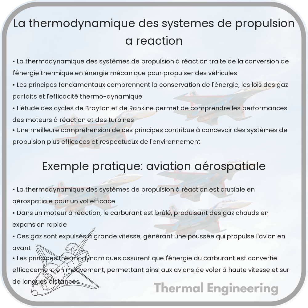 La thermodynamique des systèmes de propulsion à réaction