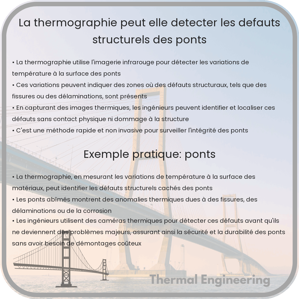 La thermographie peut-elle détecter les défauts structurels des ponts ?