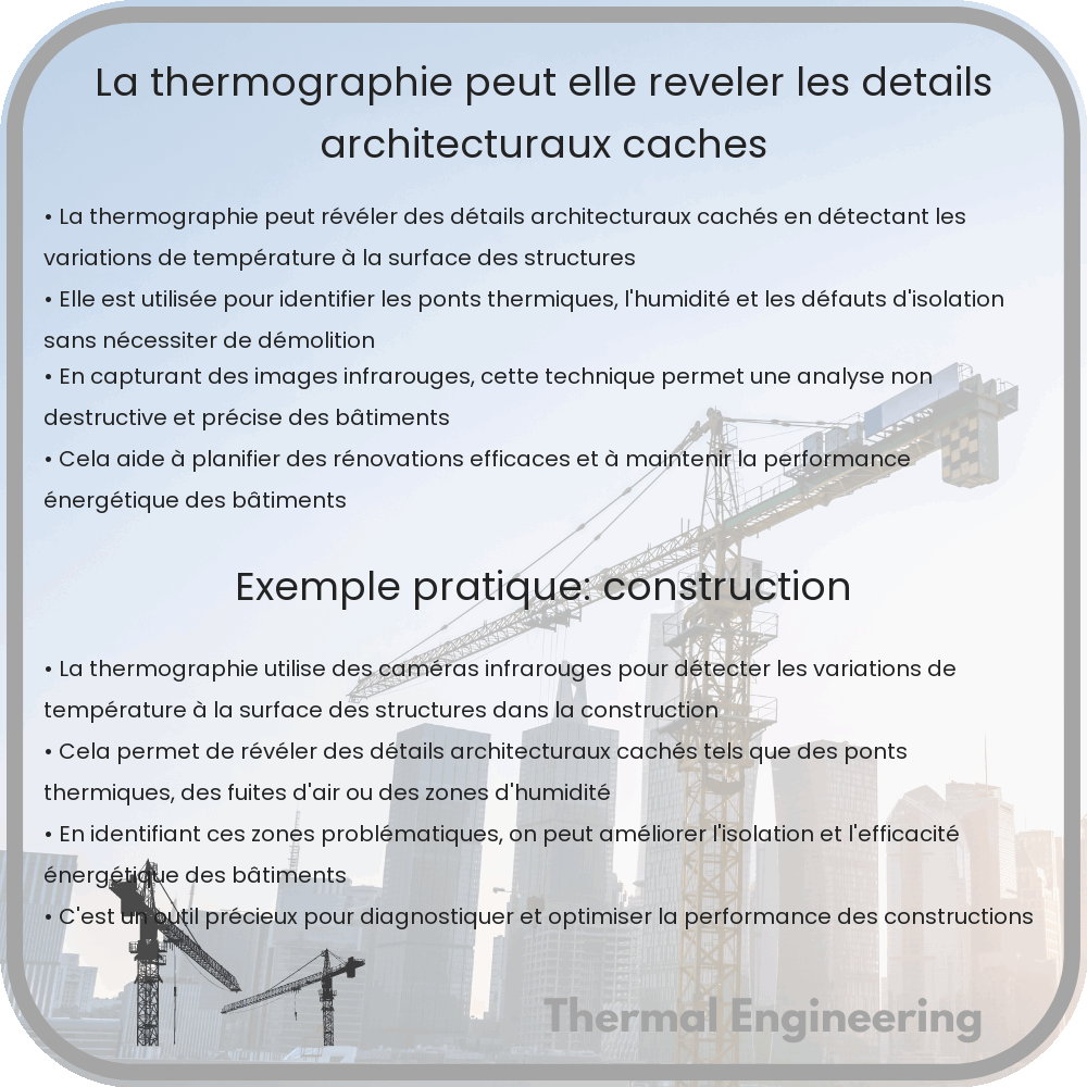 La thermographie peut-elle révéler les détails architecturaux cachés?