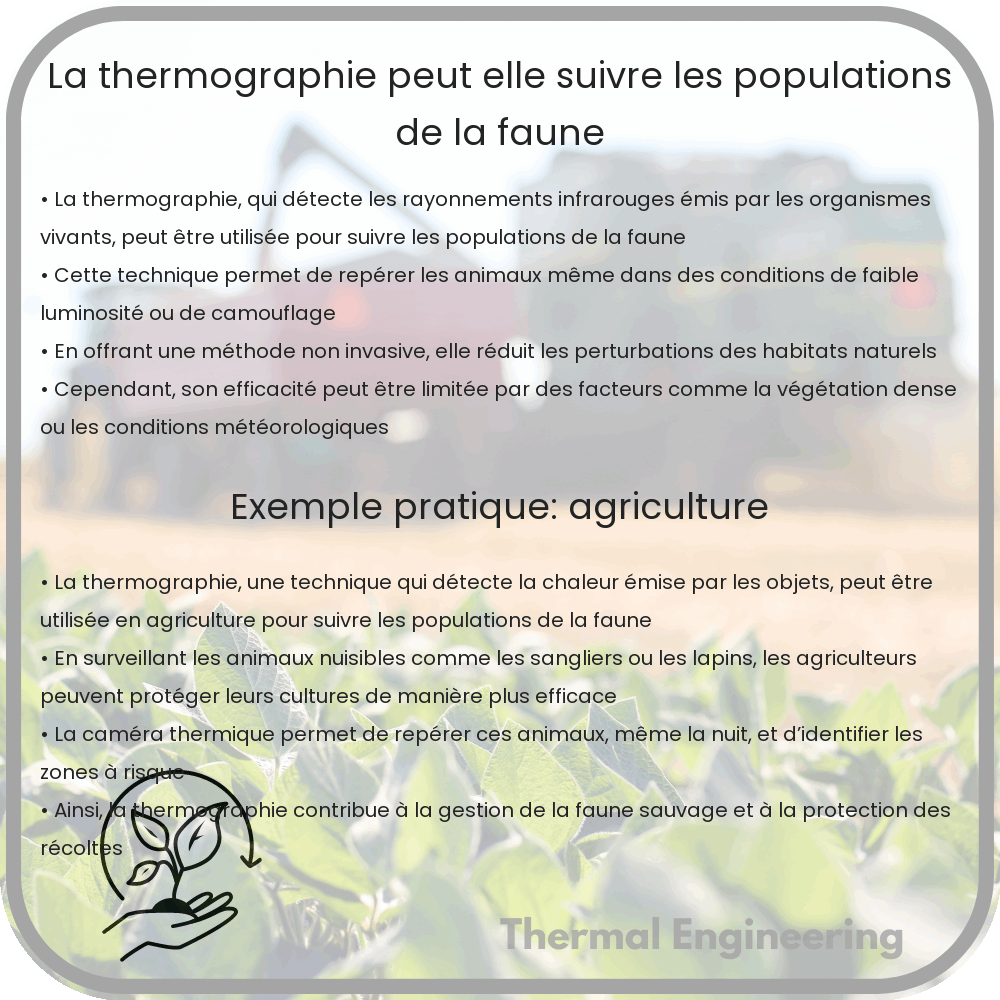 La thermographie peut-elle suivre les populations de la faune?