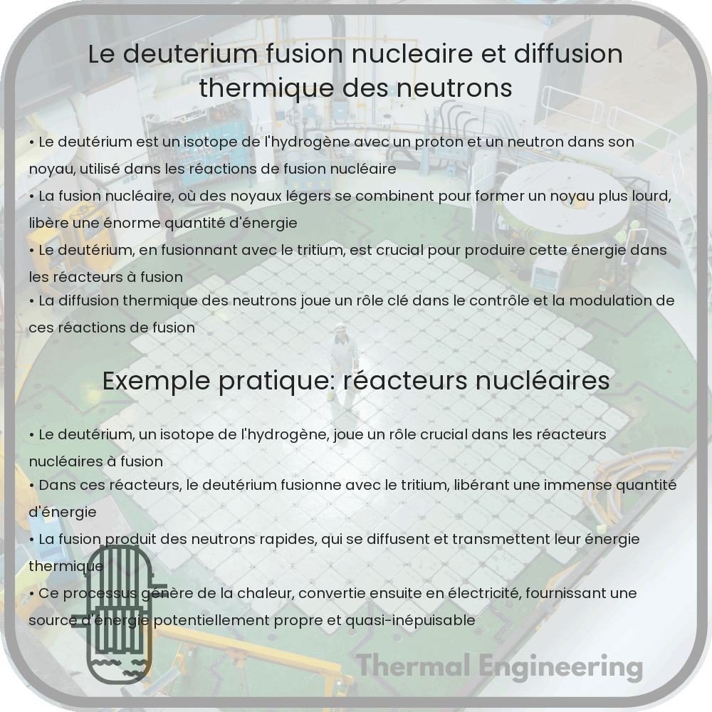 Le deutérium | Fusion nucléaire et diffusion thermique des neutrons
