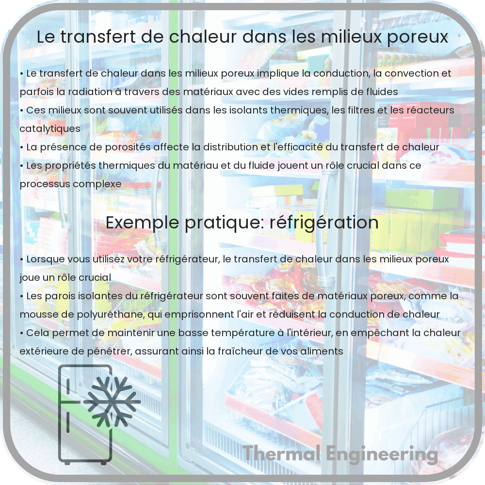 Le transfert de chaleur dans les milieux poreux