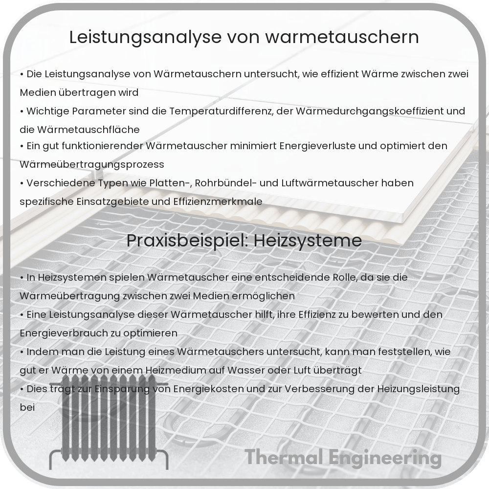 Leistungsanalyse von Wärmetauschern