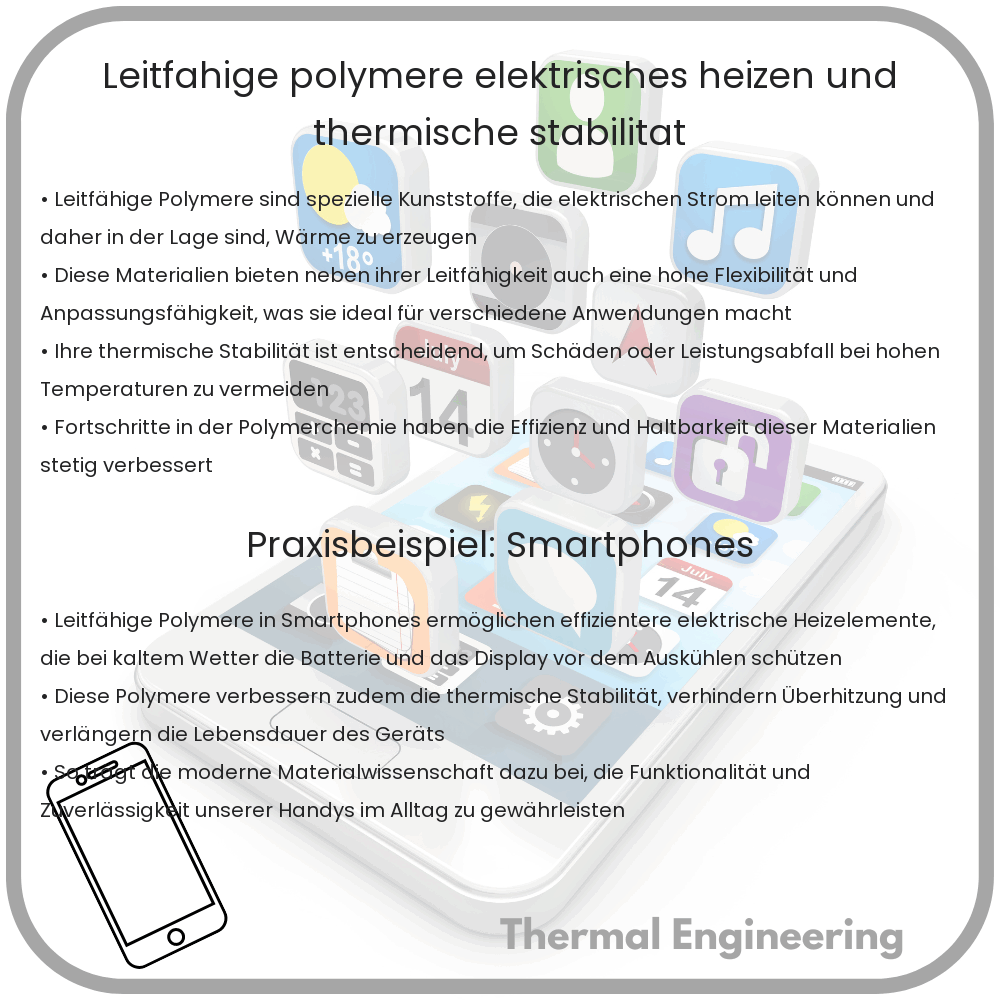 Leitfähige Polymere: Elektrisches Heizen und Thermische Stabilität