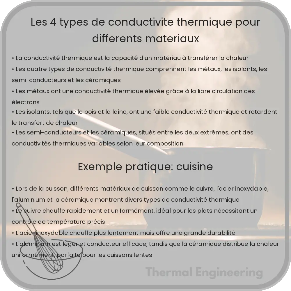 Les 4 Types de Conductivité Thermique pour Différents Matériaux