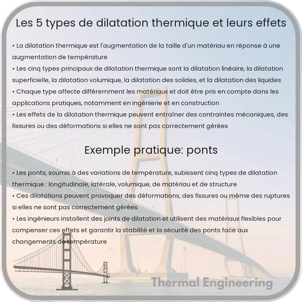 Les 5 types de dilatation thermique et leurs effets