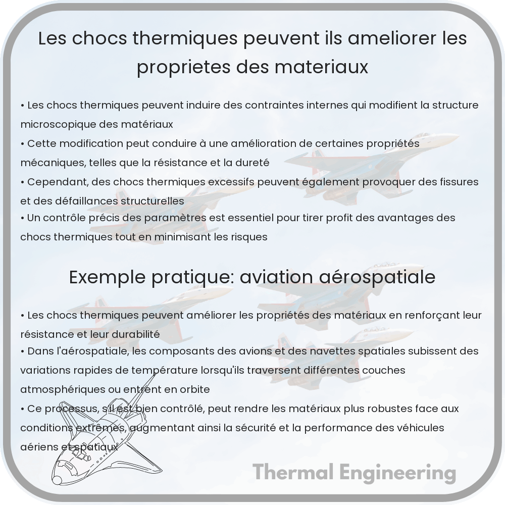 Les chocs thermiques peuvent-ils améliorer les propriétés des matériaux?