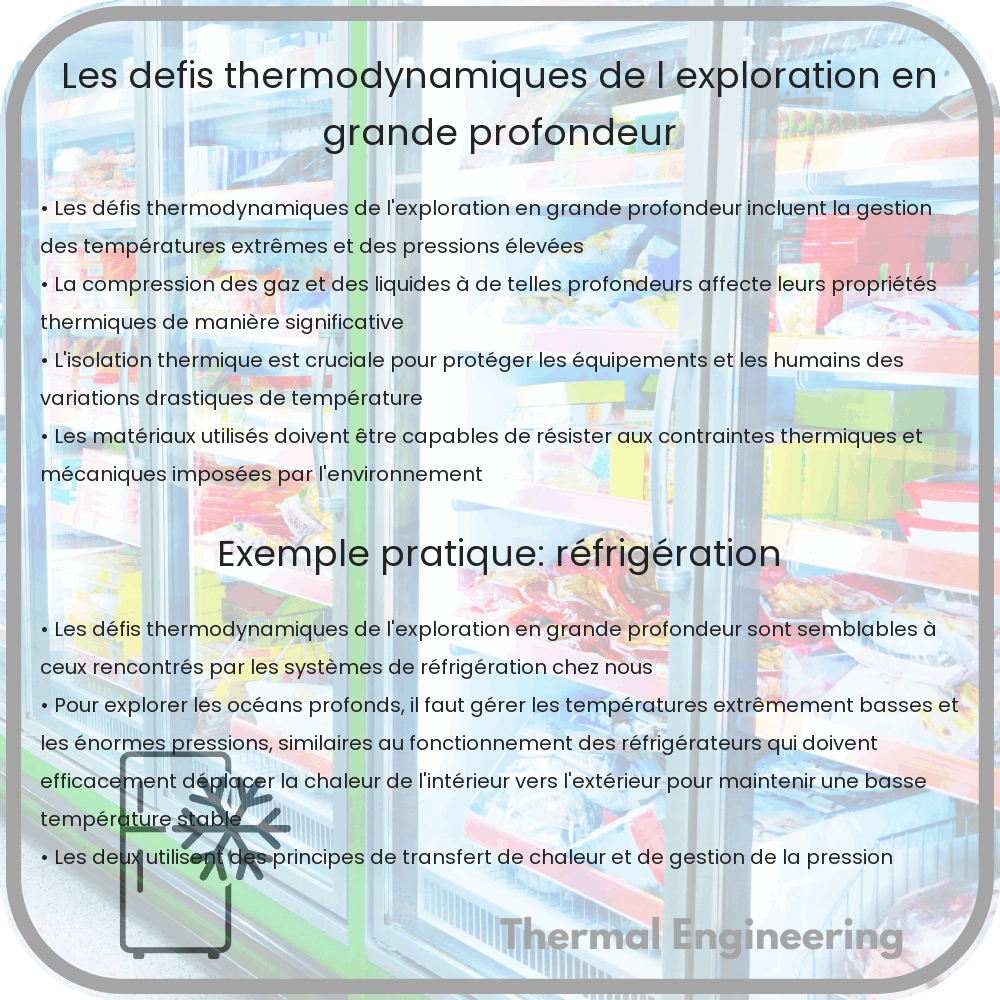 Les défis thermodynamiques de l'exploration en grande profondeur