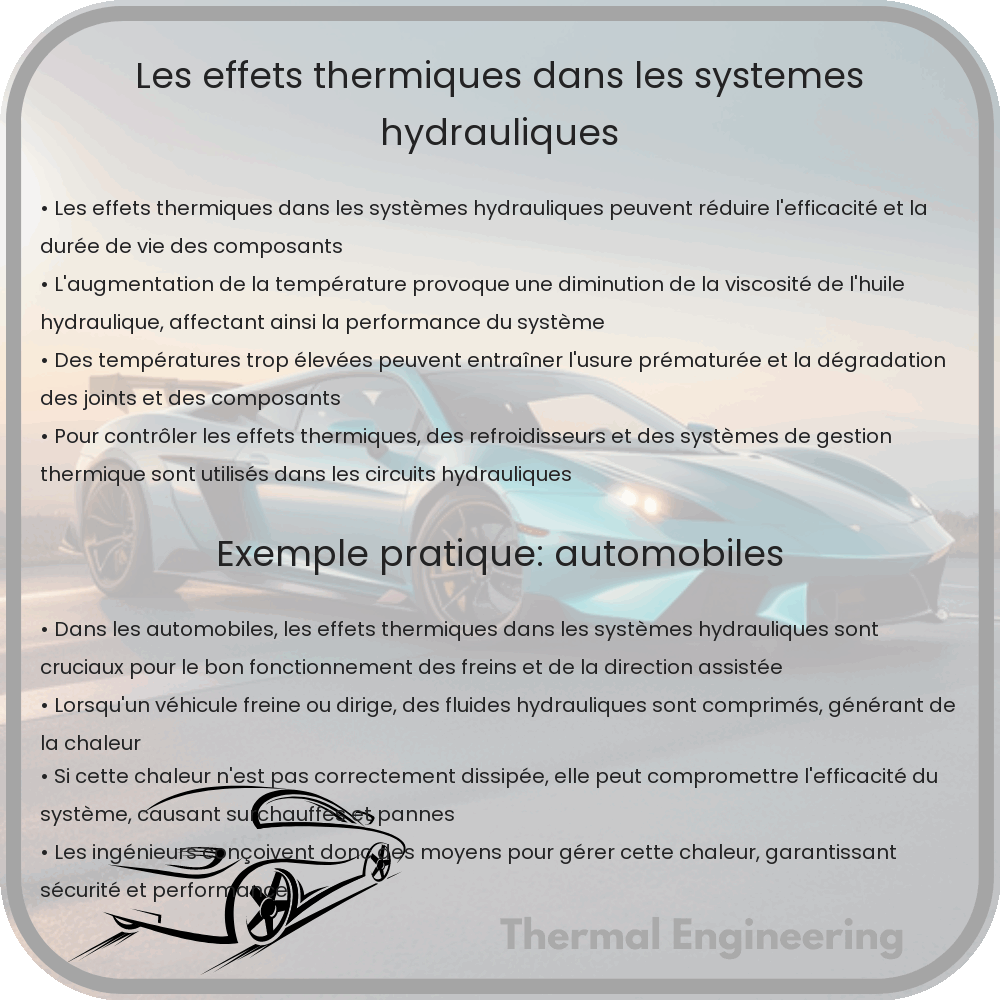 Les effets thermiques dans les systèmes hydrauliques