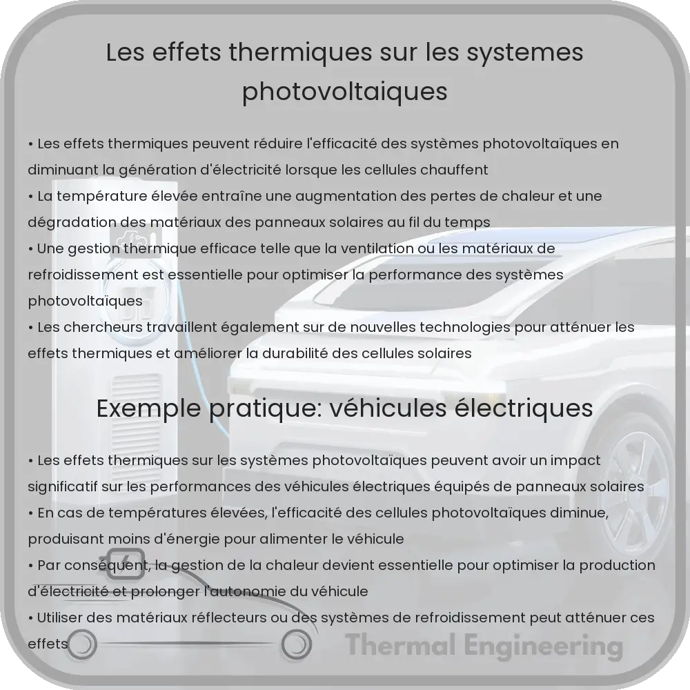 Les effets thermiques sur les systèmes photovoltaïques