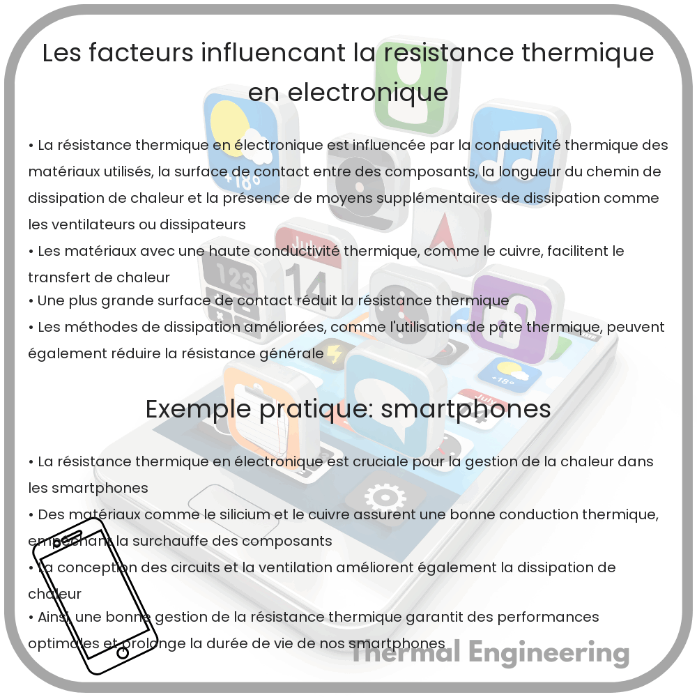 Les facteurs influençant la résistance thermique en électronique