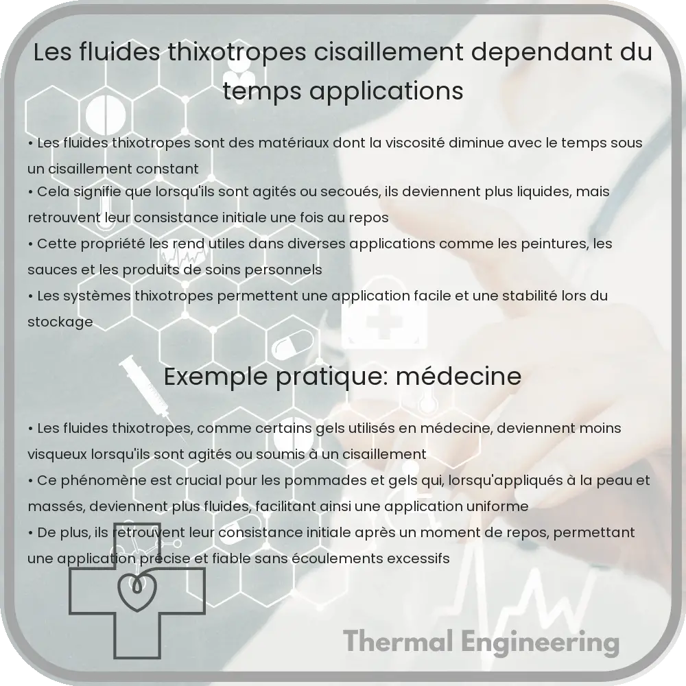 Les Fluides Thixotropes | Cisaillement Dépendant du Temps & Applications