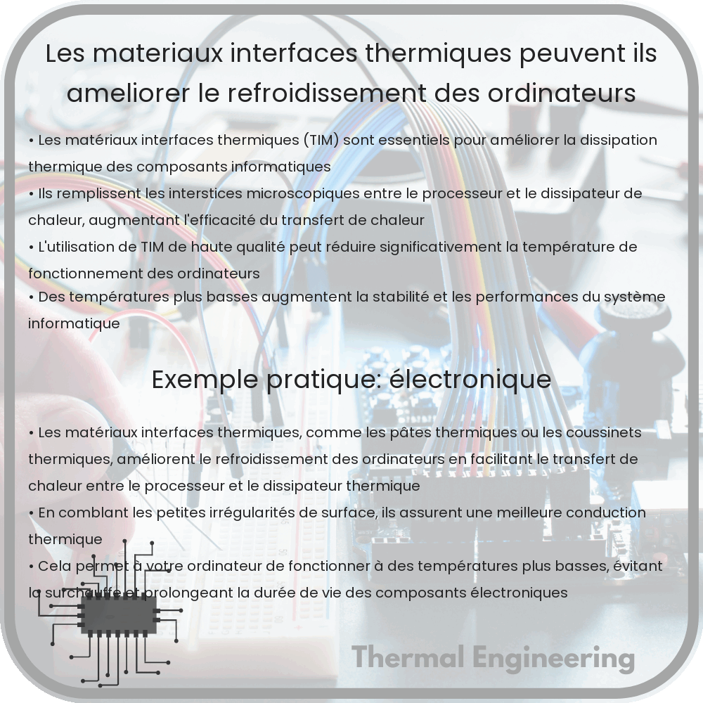 Les matériaux interfaces thermiques peuvent-ils améliorer le refroidissement des ordinateurs ?