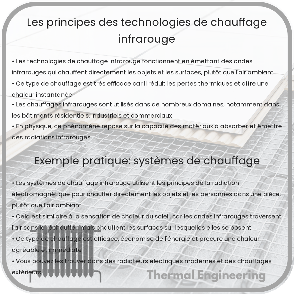 Les principes des technologies de chauffage infrarouge