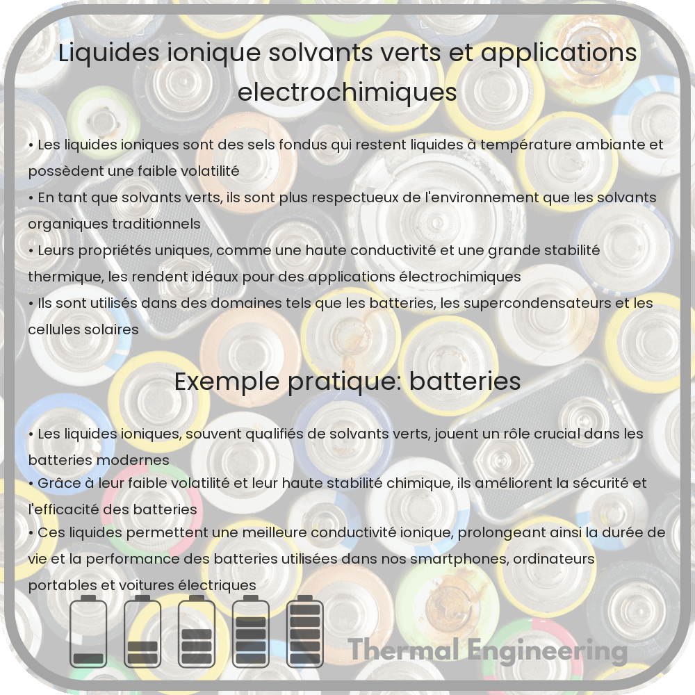 Liquides Ionique | Solvants Verts et Applications Électrochimiques
