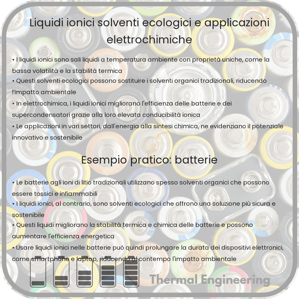 Liquidi Ionici | Solventi Ecologici e Applicazioni Elettrochimiche