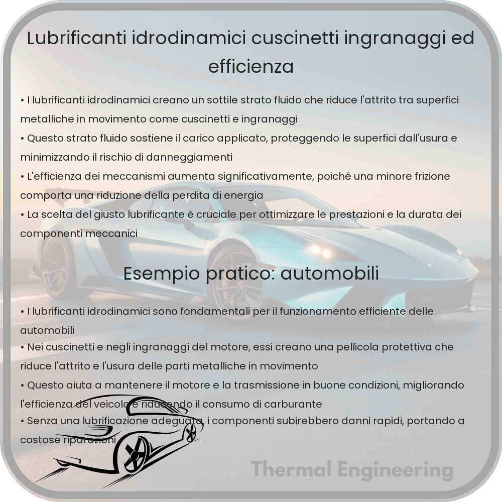 Lubrificanti Idrodinamici: Cuscinetti, Ingranaggi ed Efficienza