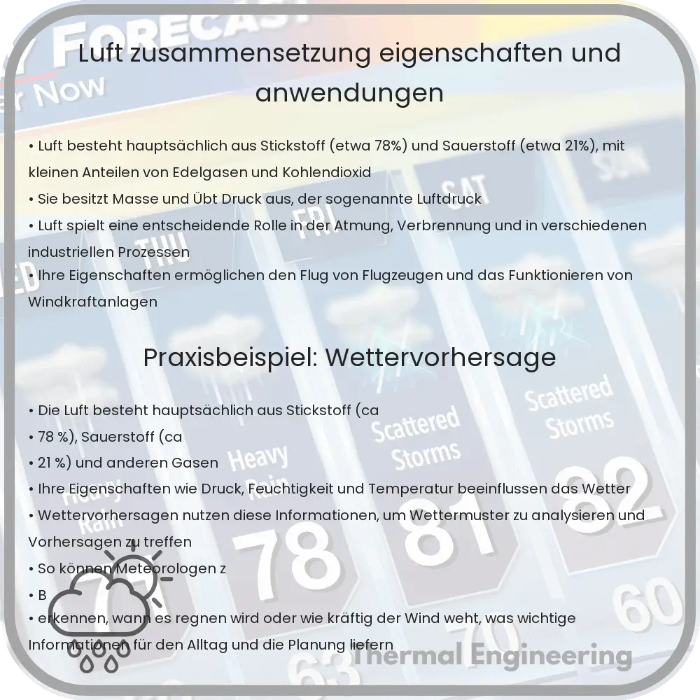 Luft | Zusammensetzung, Eigenschaften und Anwendungen