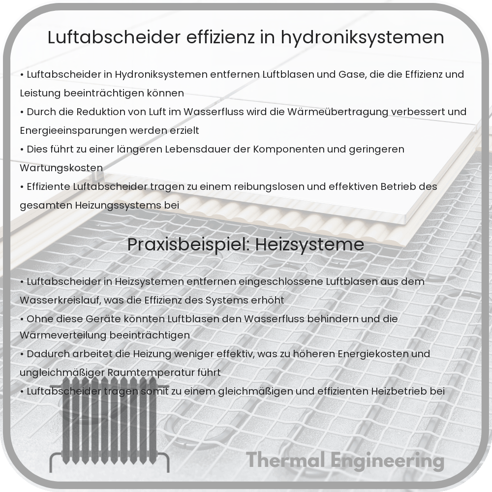 Luftabscheider: Effizienz in Hydroniksystemen