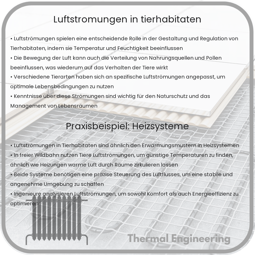 Luftströmungen in Tierhabitaten