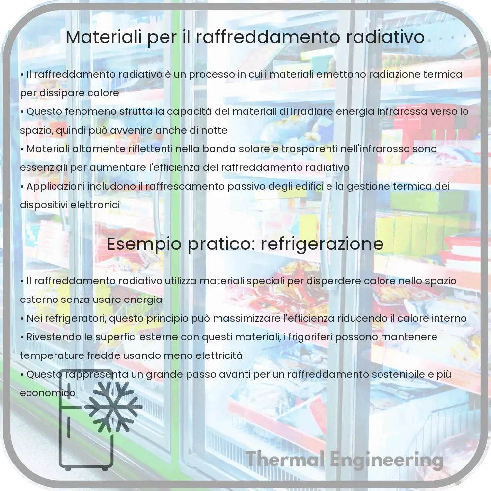 Materiali per il raffreddamento radiativo