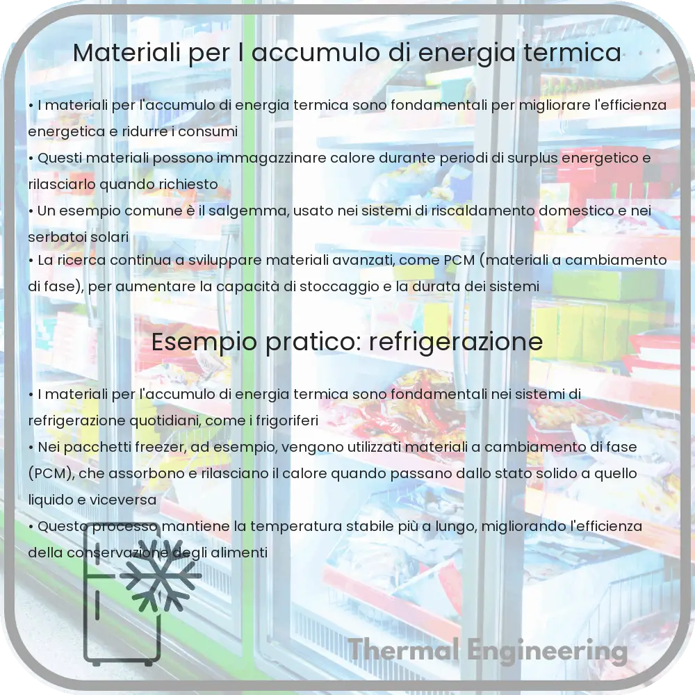 Materiali per l'accumulo di energia termica