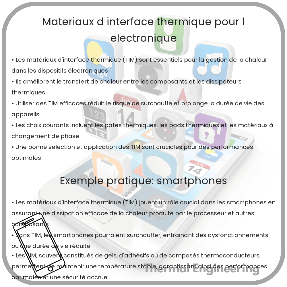 Matériaux d’interface thermique pour l’électronique