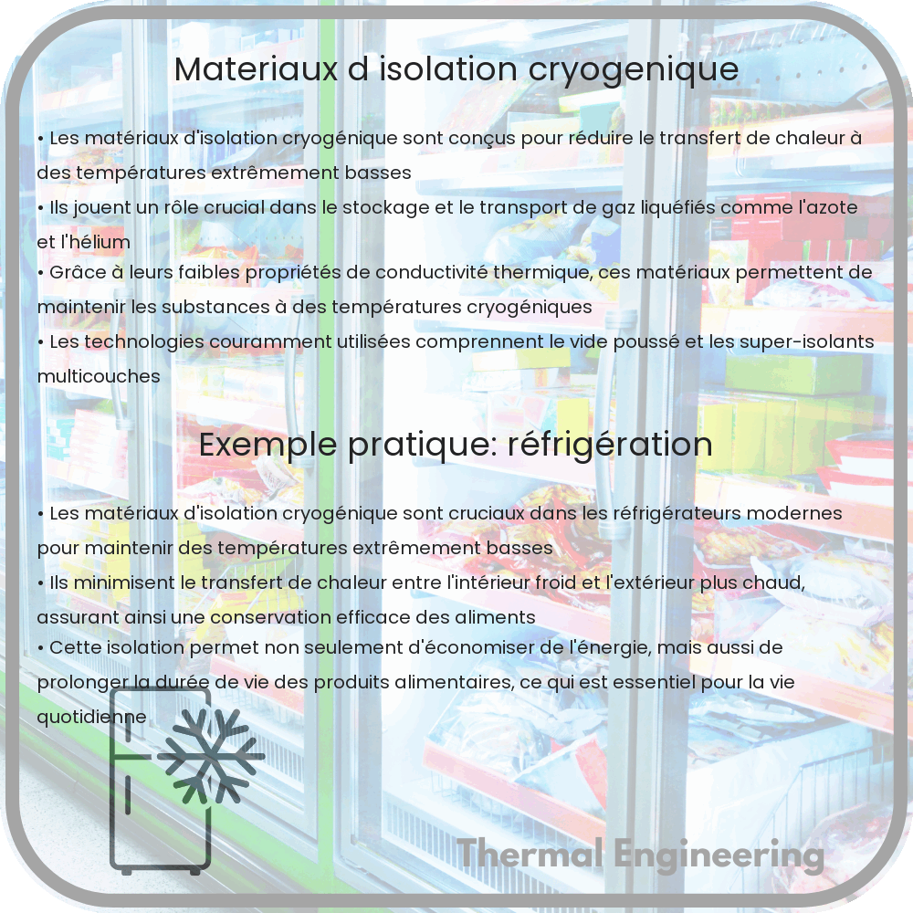 Matériaux d'isolation cryogénique