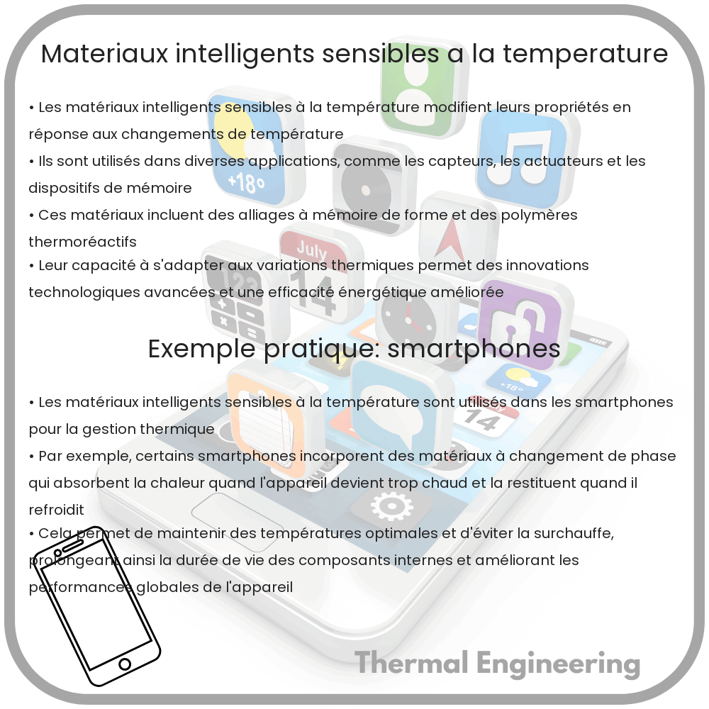 Matériaux intelligents sensibles à la température