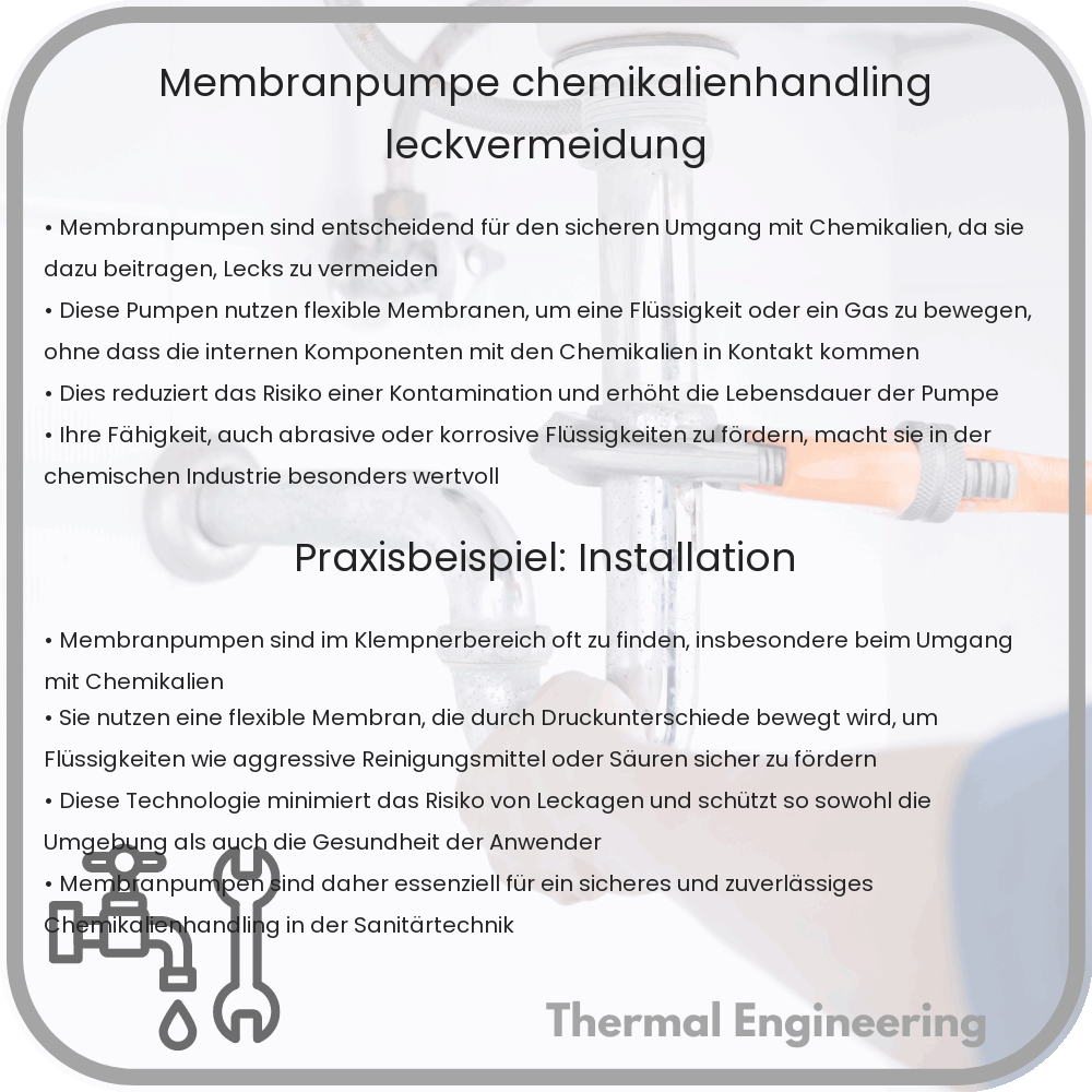 Membranpumpe | Chemikalienhandling, Leckvermeidung
