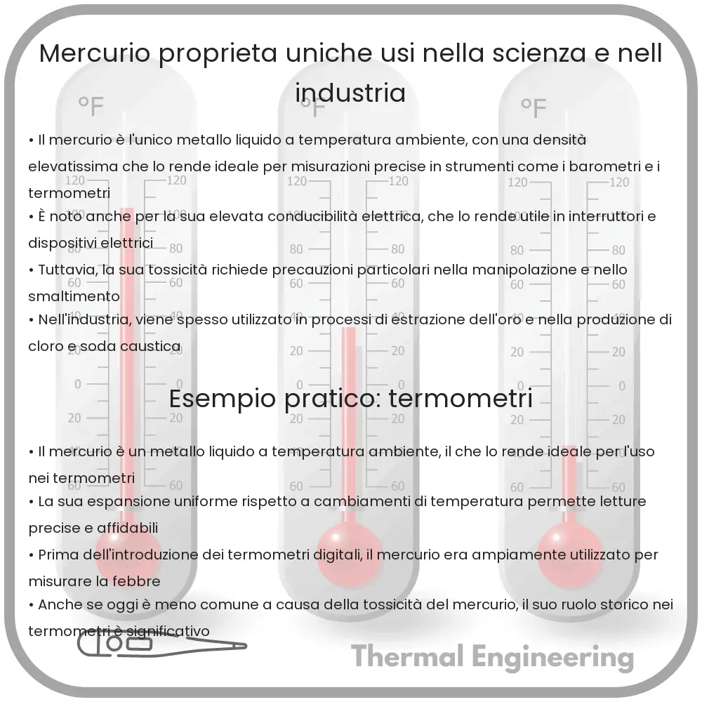 Mercurio: Proprietà Uniche, Usi nella Scienza e nell'Industria