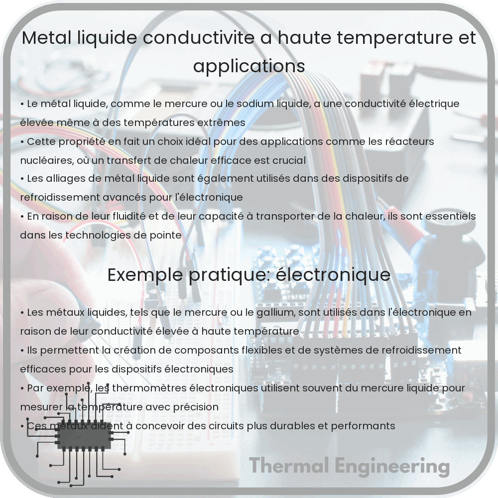Métal Liquide : Conductivité à Haute Température et Applications