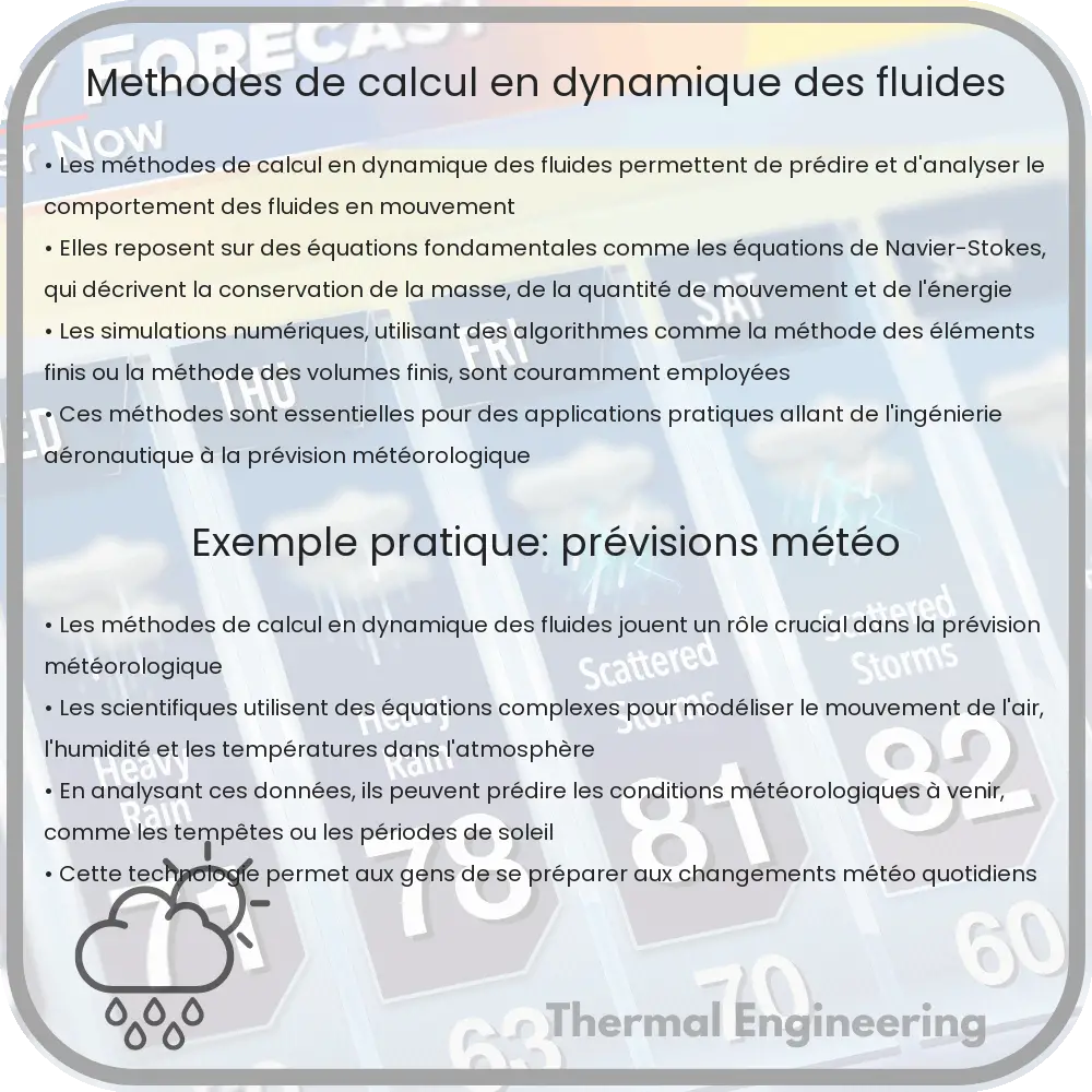 Méthodes de calcul en dynamique des fluides