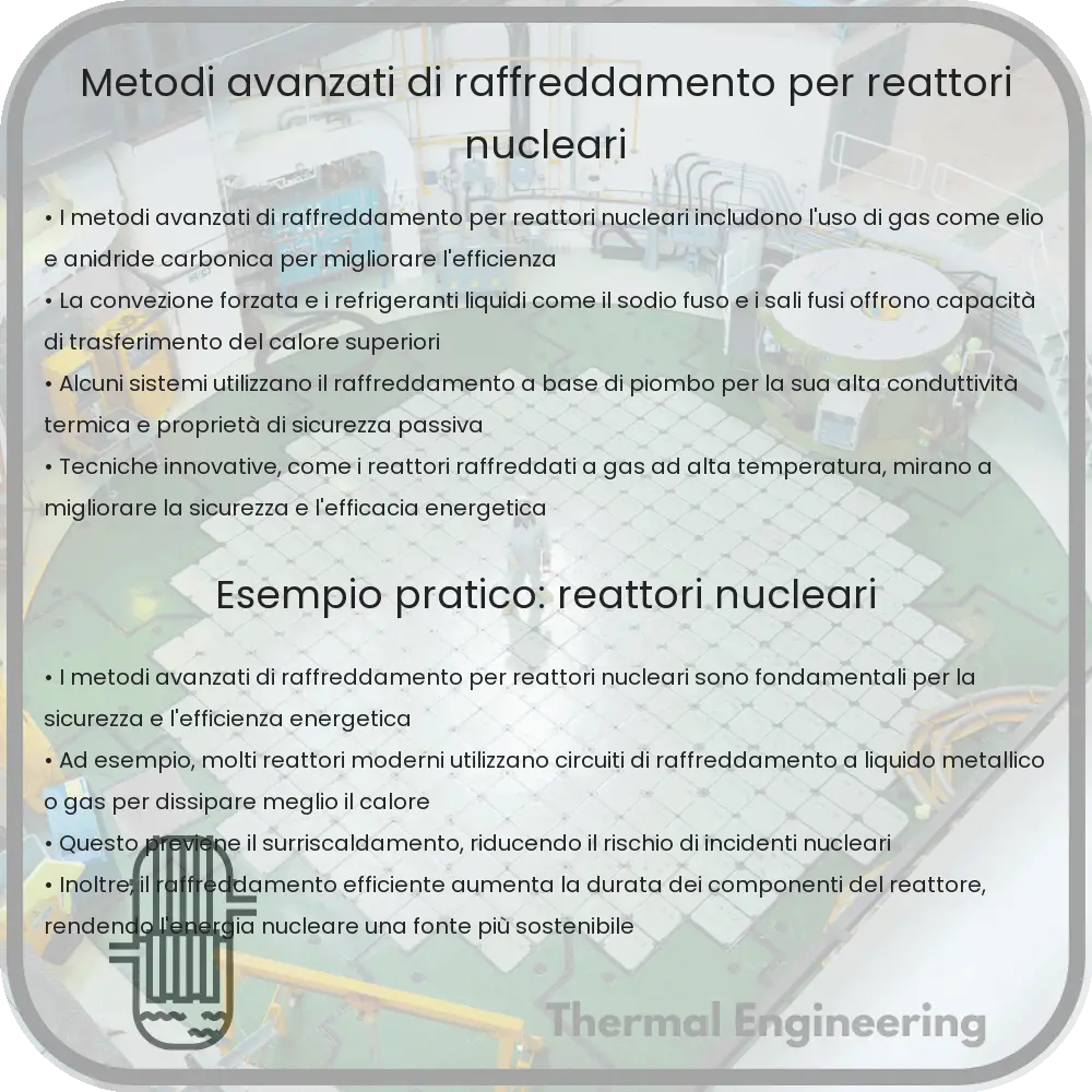 Metodi avanzati di raffreddamento per reattori nucleari