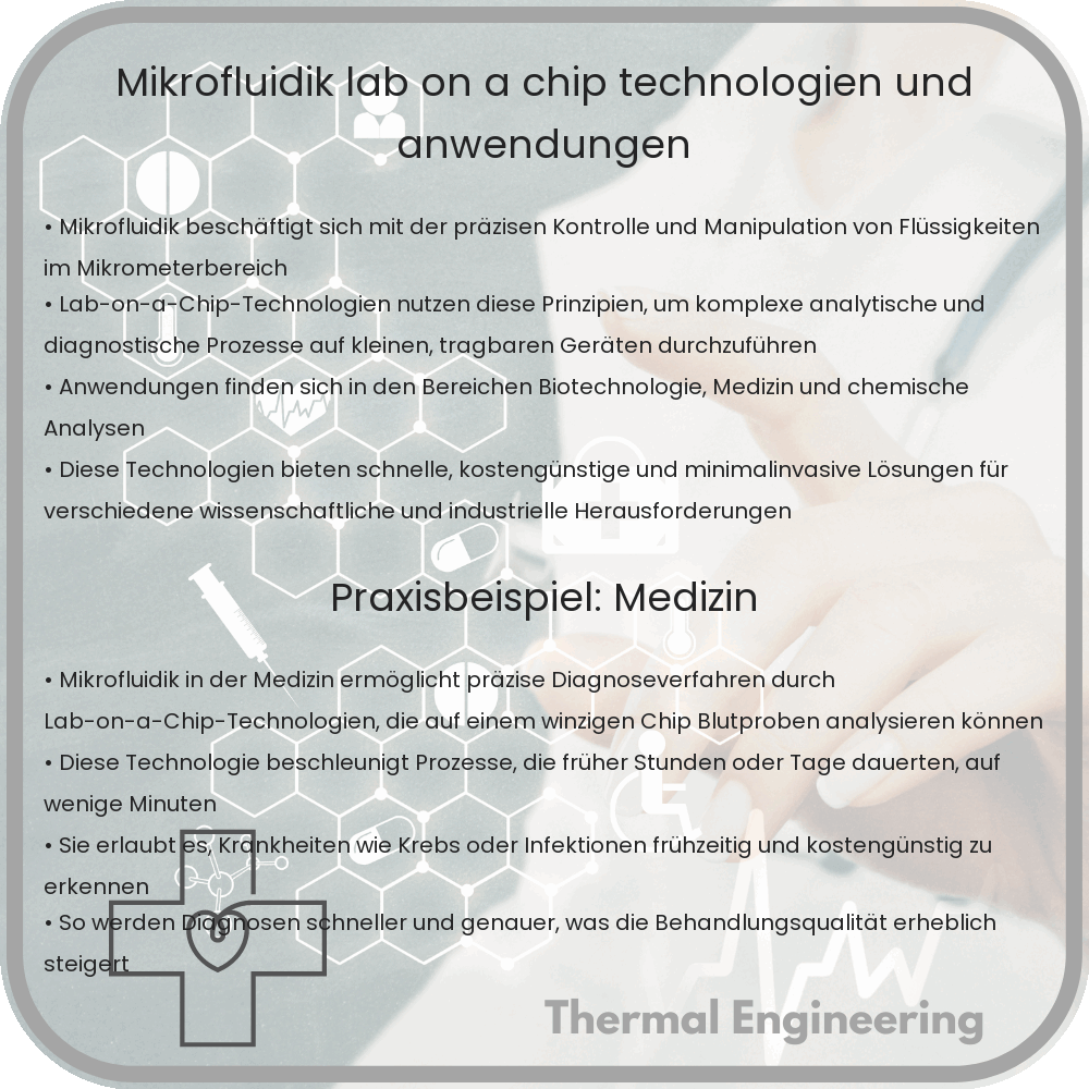 Mikrofluidik: Lab-on-a-Chip-Technologien und Anwendungen