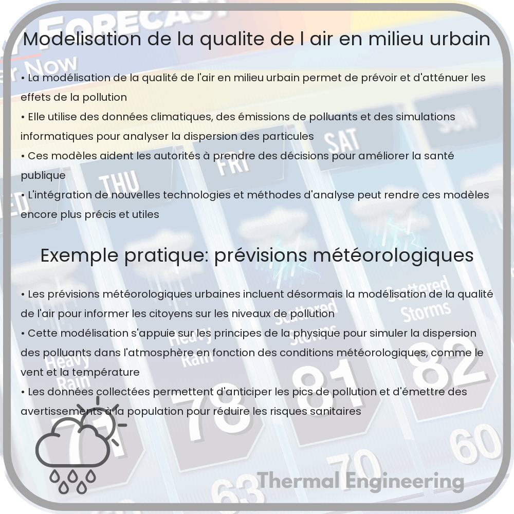 Modélisation de la qualité de l'air en milieu urbain