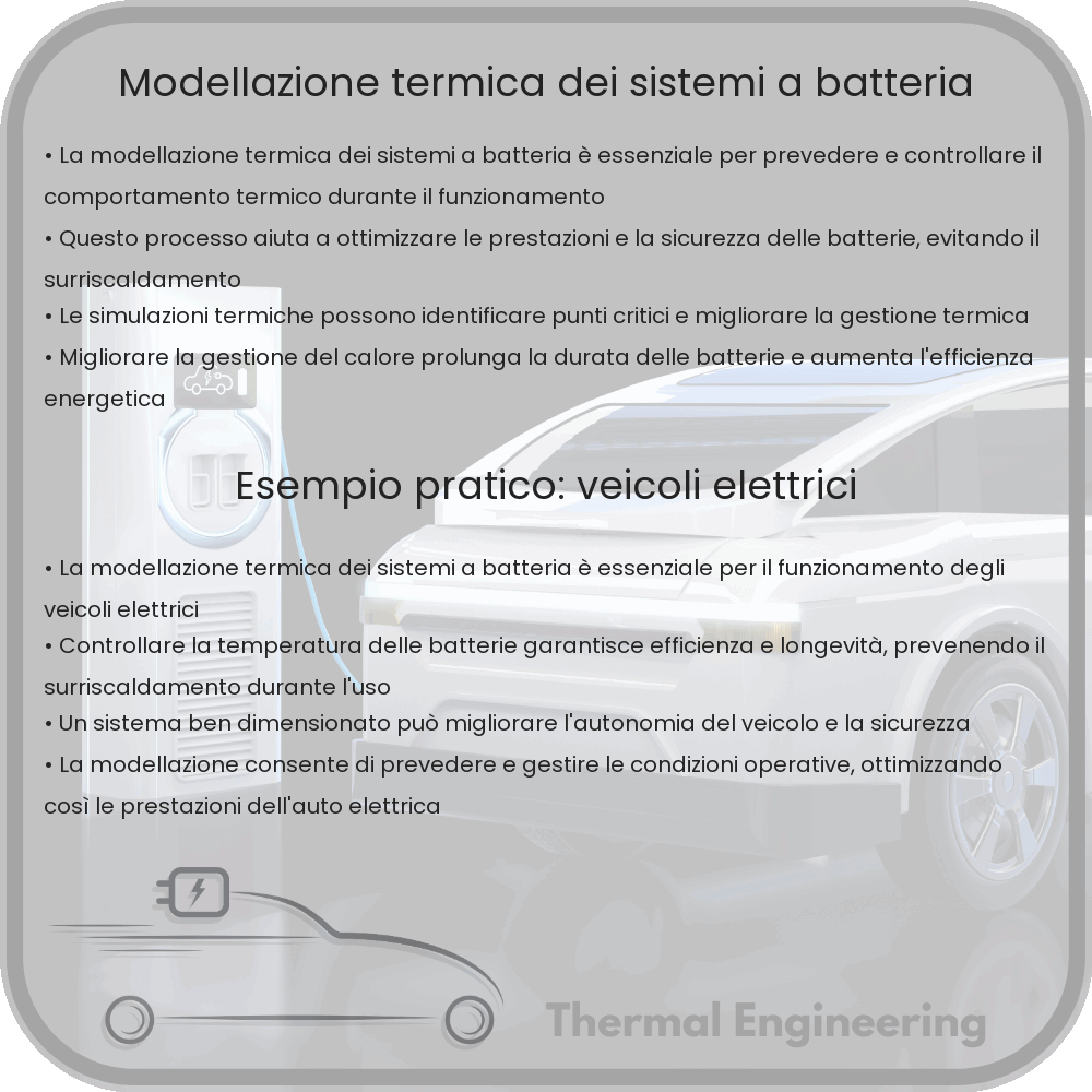 Modellazione termica dei sistemi a batteria