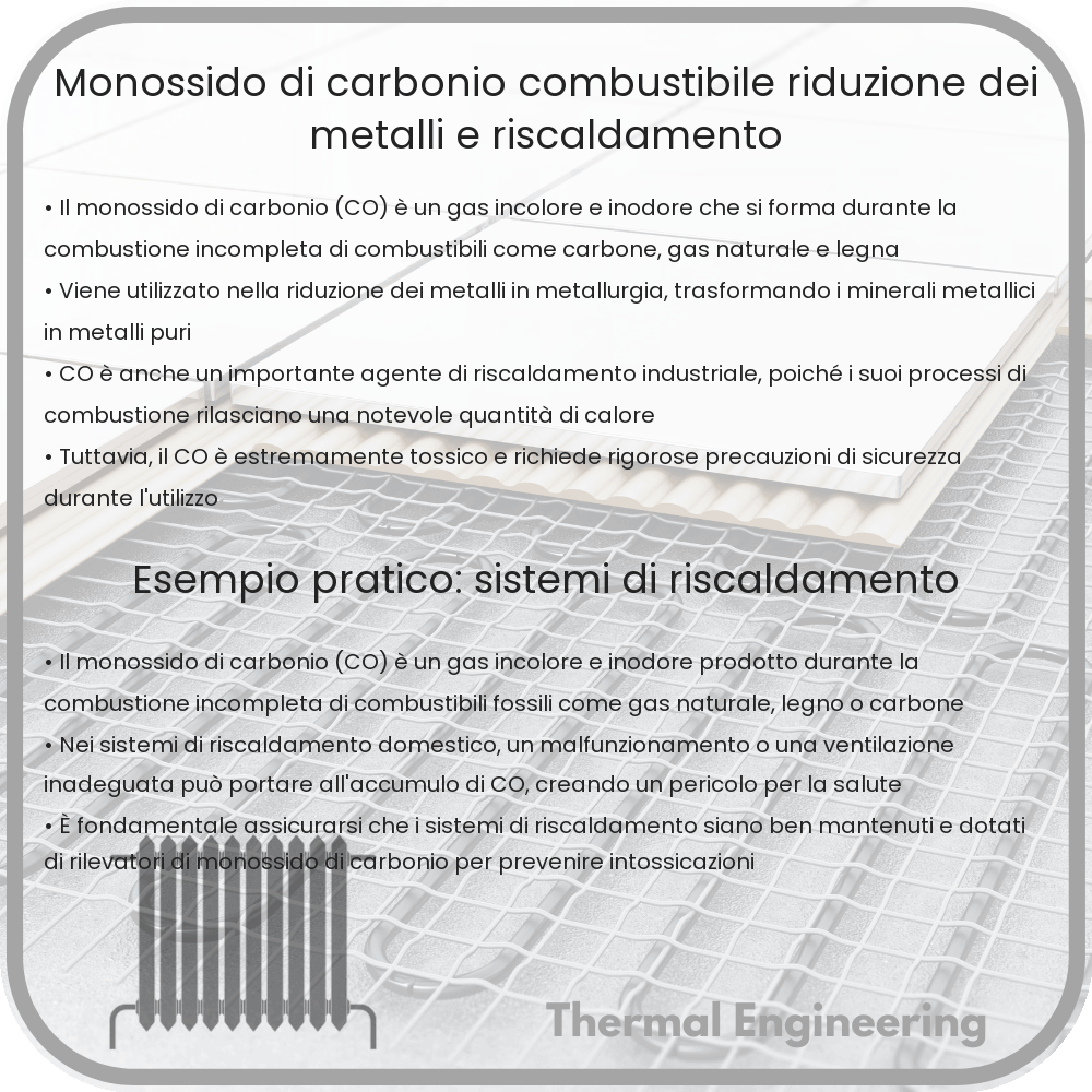 Monossido di Carbonio | Combustibile, Riduzione dei Metalli e Riscaldamento