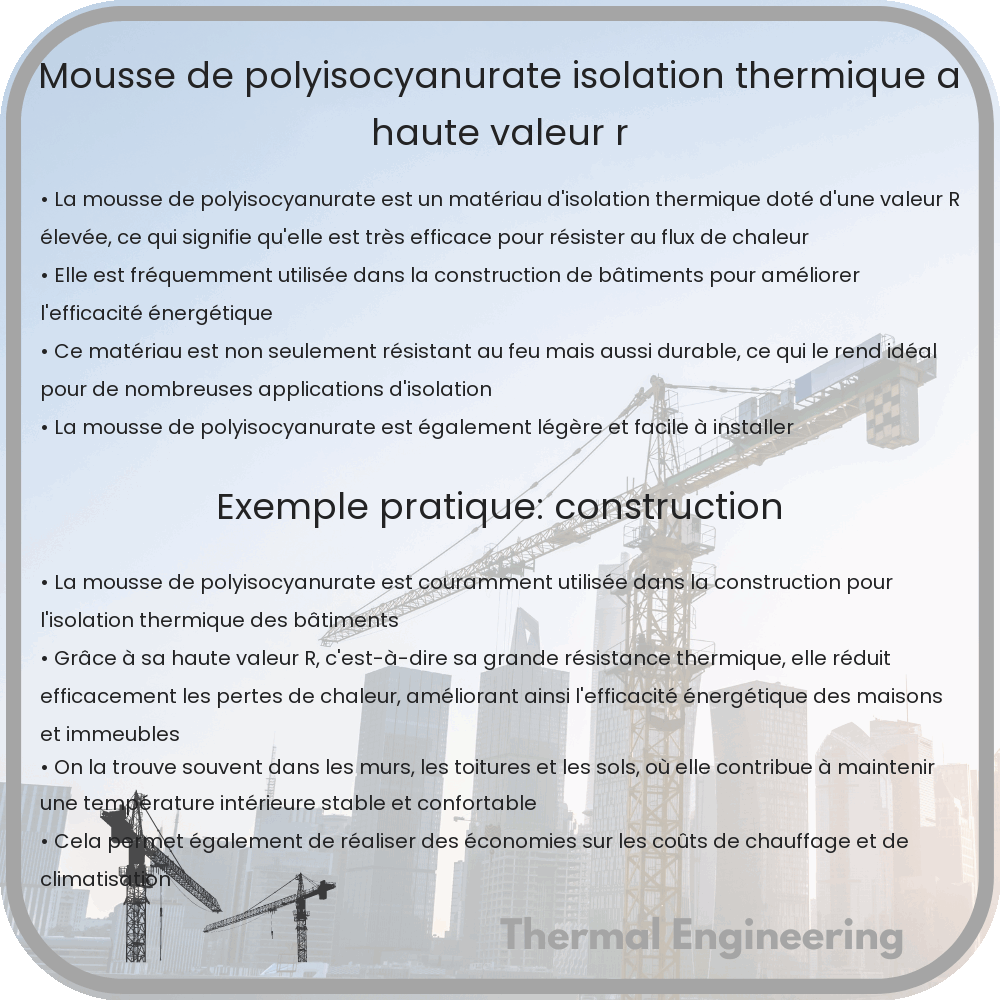 Mousse de polyisocyanurate | Isolation thermique à haute valeur R