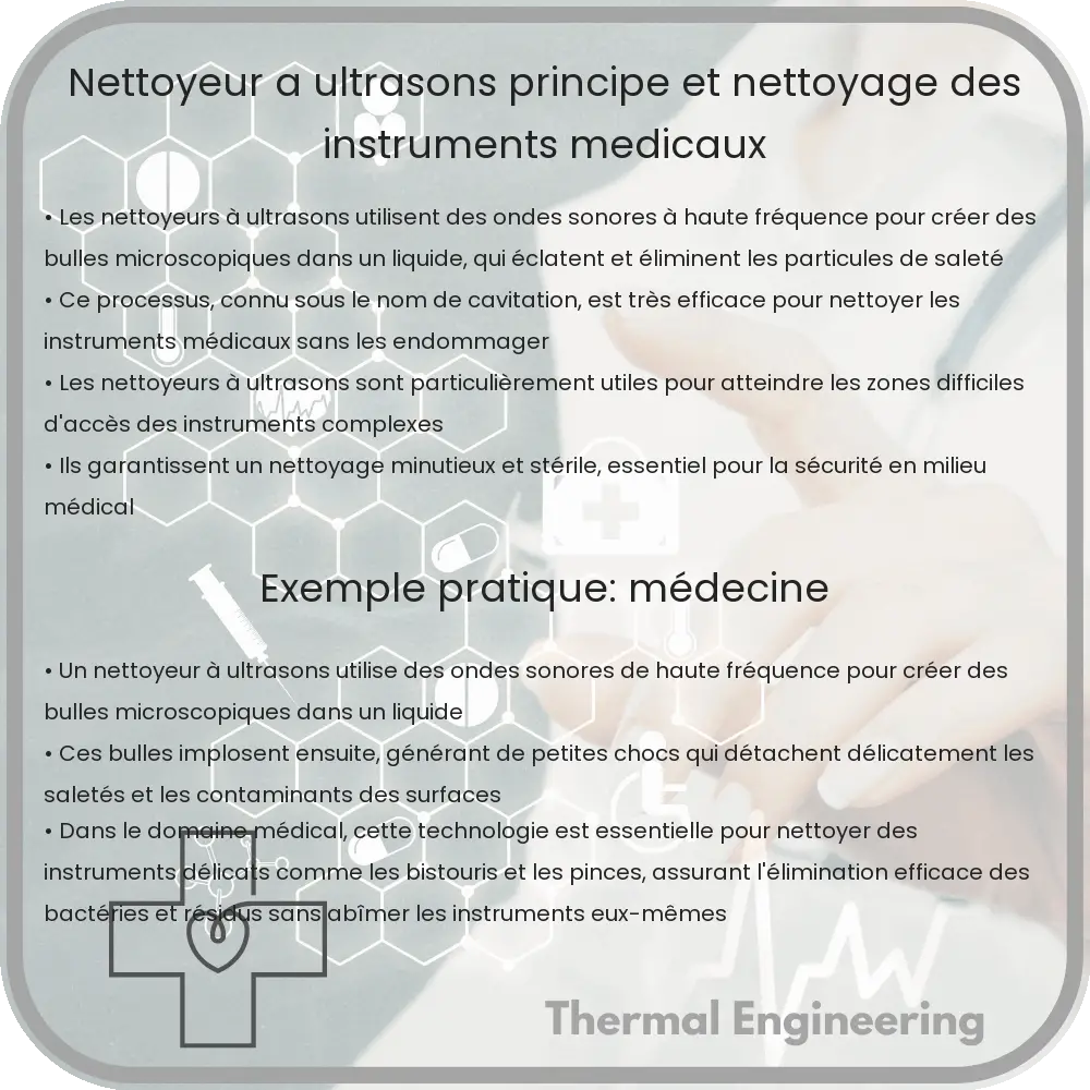 Nettoyeur à ultrasons | Principe et nettoyage des instruments médicaux