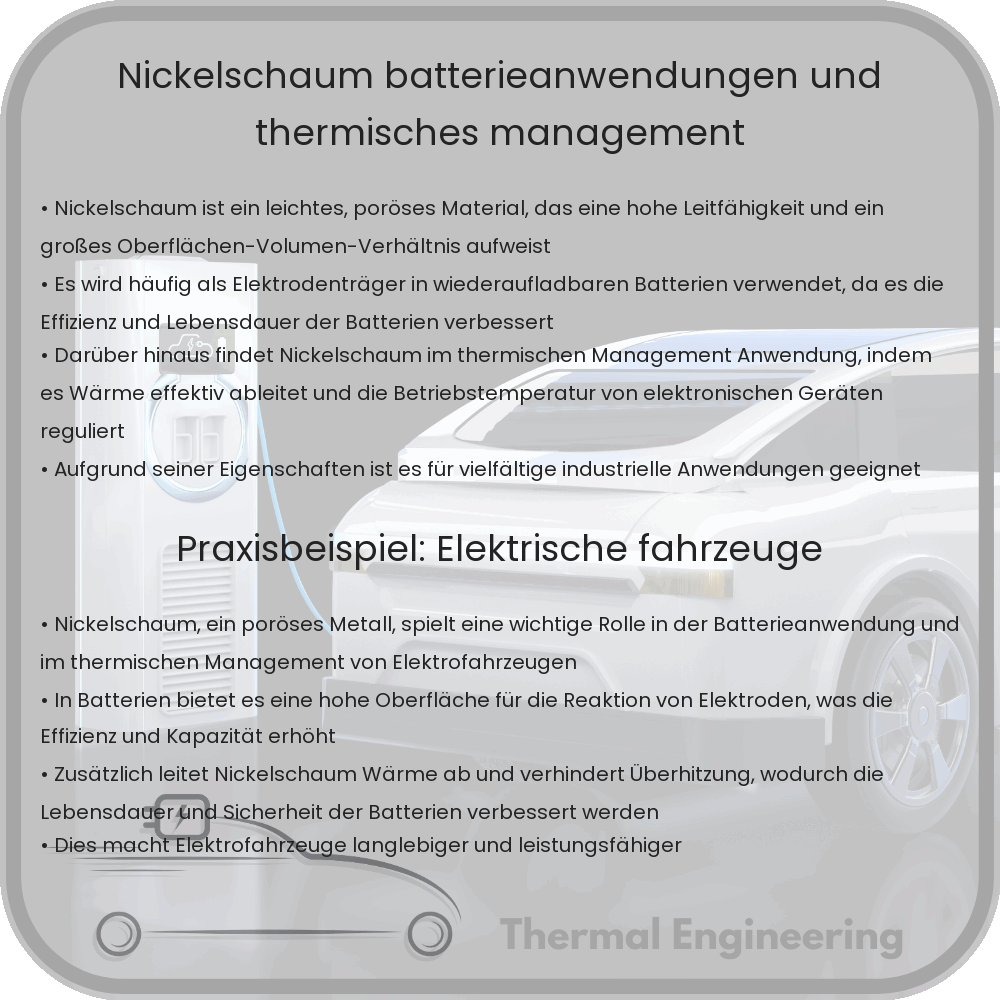 Nickelschaum | Batterieanwendungen und Thermisches Management