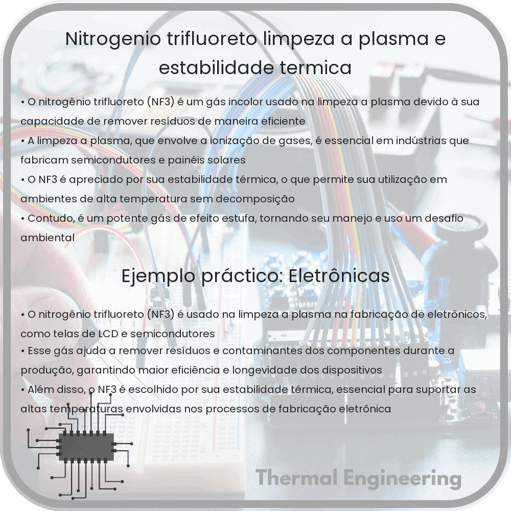 Nitrogênio Trifluoreto | Limpeza a Plasma e Estabilidade Térmica