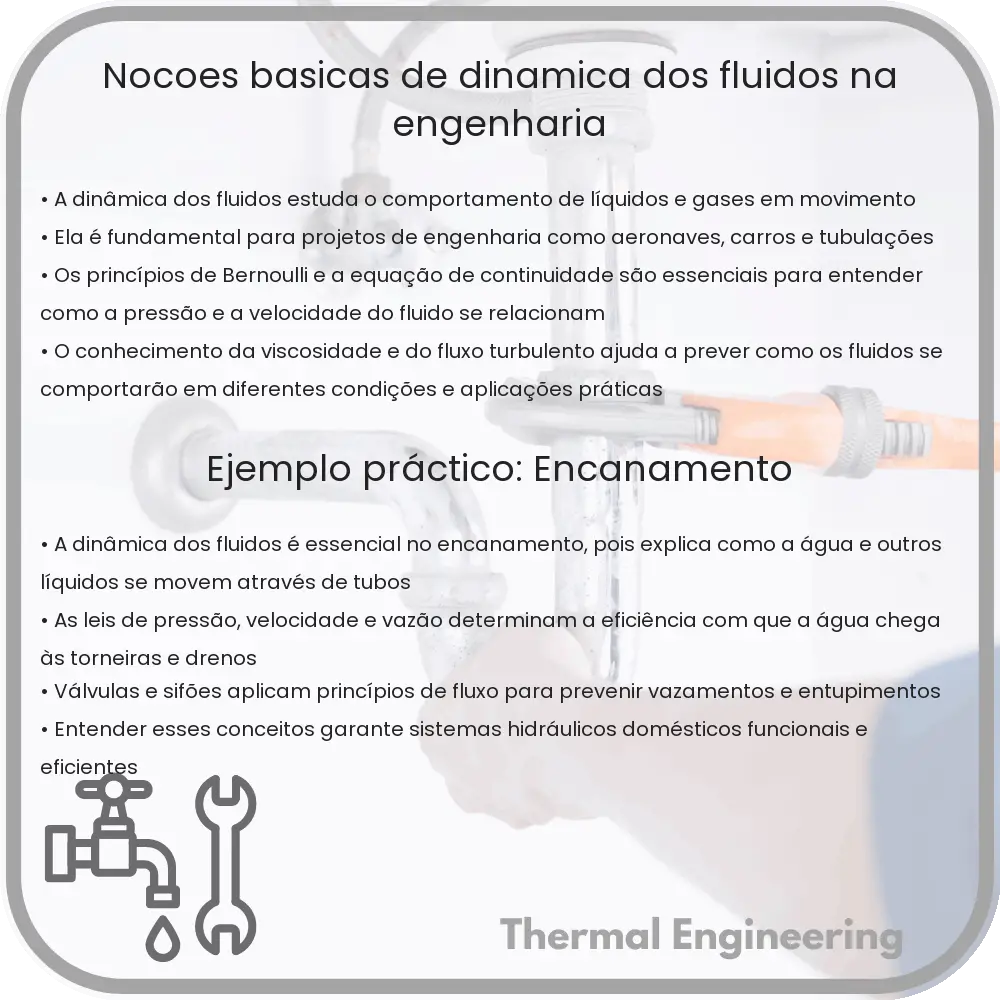 Noções Básicas de Dinâmica dos Fluidos na Engenharia
