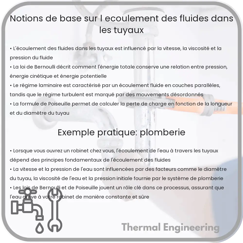 Notions de base sur l'écoulement des fluides dans les tuyaux
