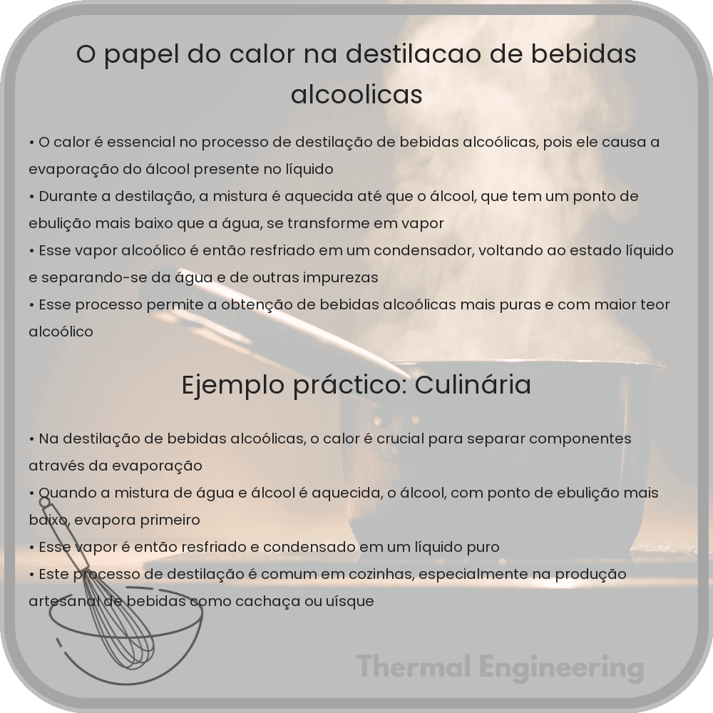 O Papel do Calor na Destilação de Bebidas Alcoólicas
