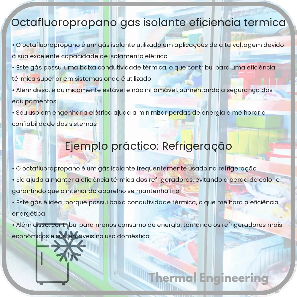 Octafluoropropano | Gás Isolante, Eficiência Térmica