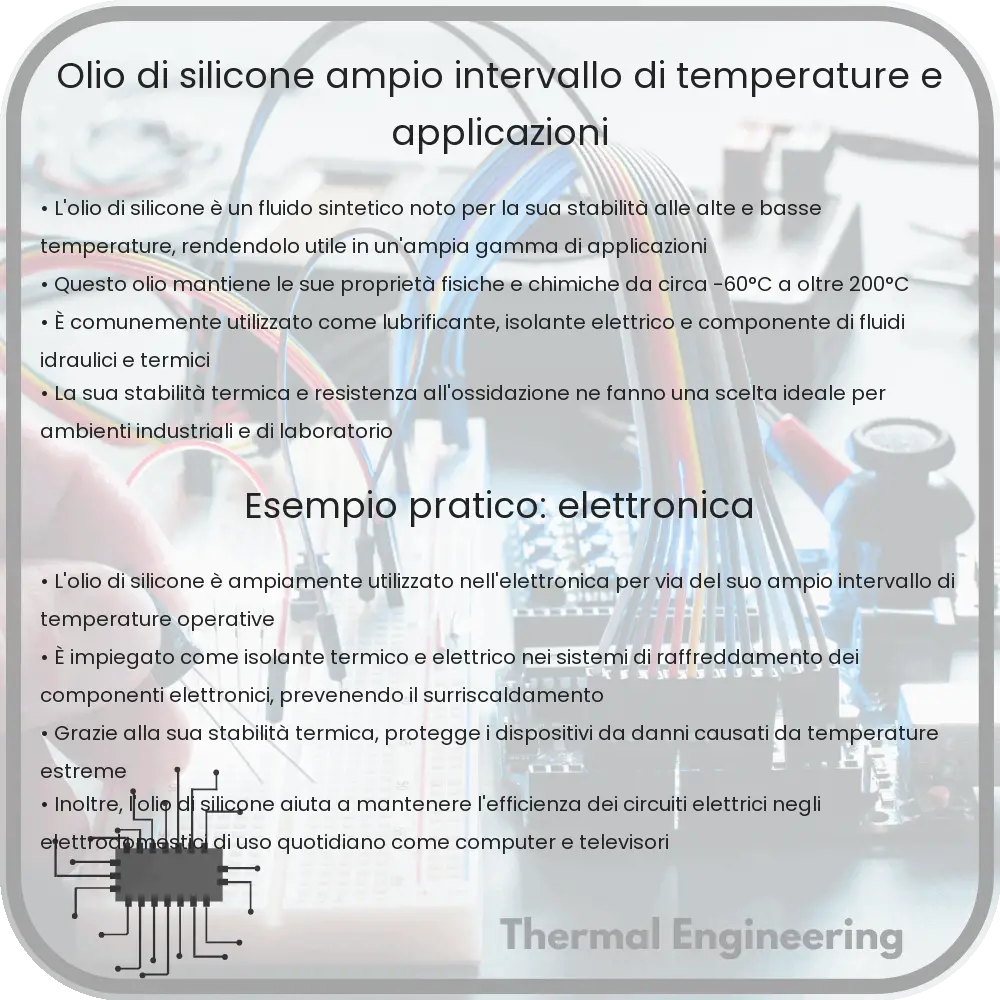 Olio di Silicone | Ampio Intervallo di Temperature e Applicazioni