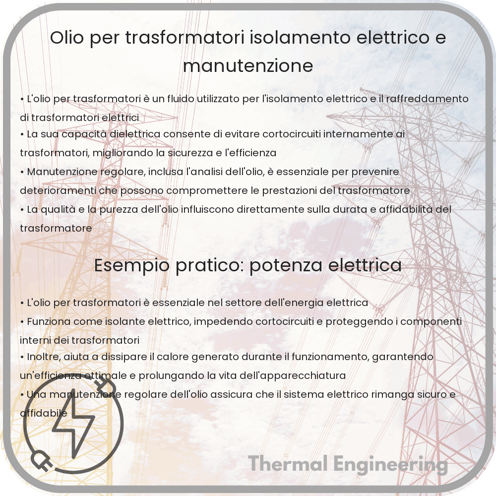 Olio per Trasformatori | Isolamento Elettrico e Manutenzione
